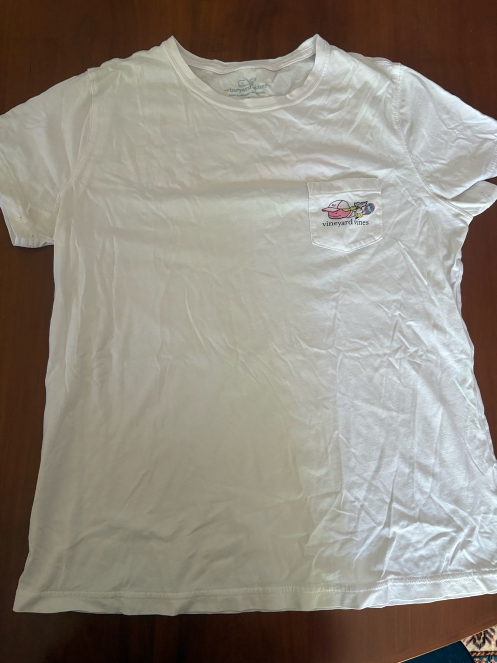 Vineyard Vines Pink & Yellow Tennis Whale Graphic Tee - Picture 5 of 5